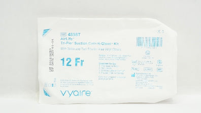 Vyaire 4898T AirLife Tri-Flo Suction Cath-N-Glove Kit with Basin & Gloves 12Fr